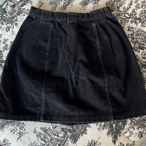 Vintage Corduroy Black Mini Skirt - Picture 4 of 4